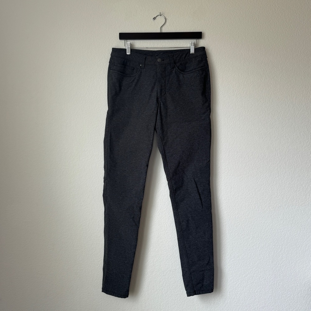 Lululemon ABC Pant Skinny 34” Tech Canvas Heathered Black Size 31